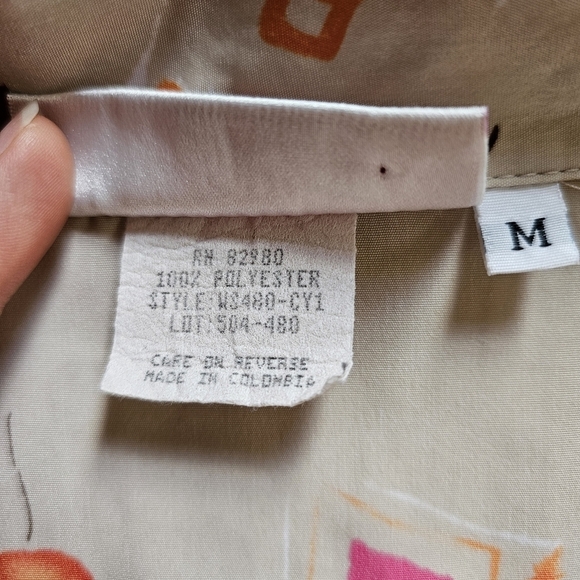 Michelle McGann by Bette & Court golf vintage 80s all over print windbreaker - Picture 6 of 6